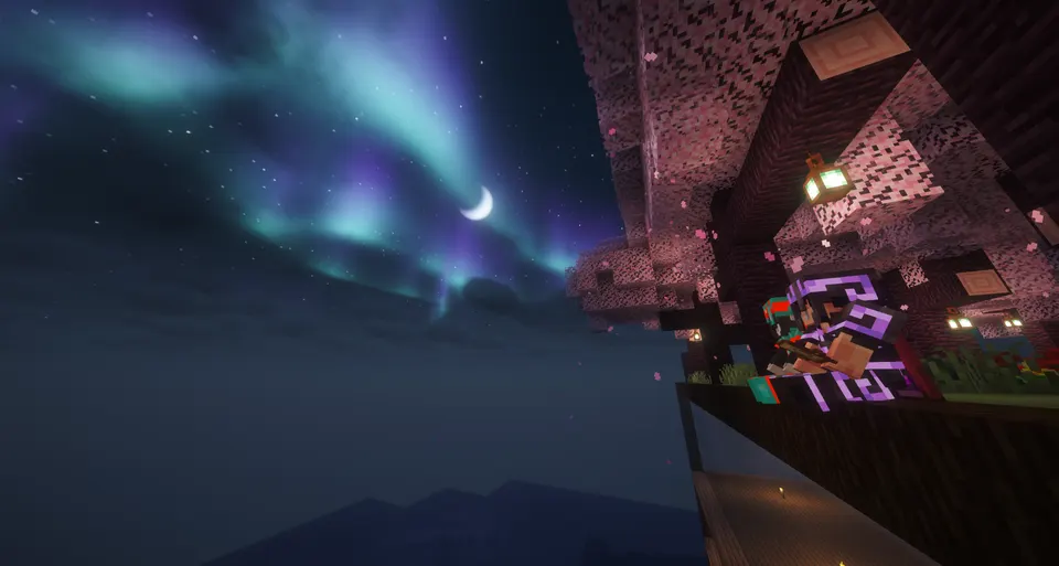 Cherry trees and the night sky in the ZEZOSMP world