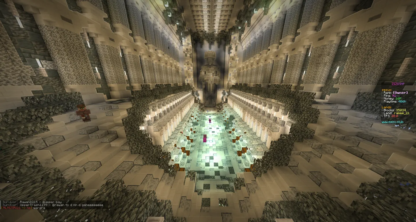 A tall stone hall built inside ZEZOSMP